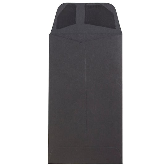 JAM Paper Smooth Black 3.13" x 5.5" Coin Business Envelopes, 50ct.